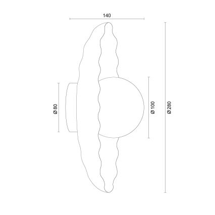 Argon 8933 - Aplică de perete BOLL, 1xG9/6W/230V, albastru