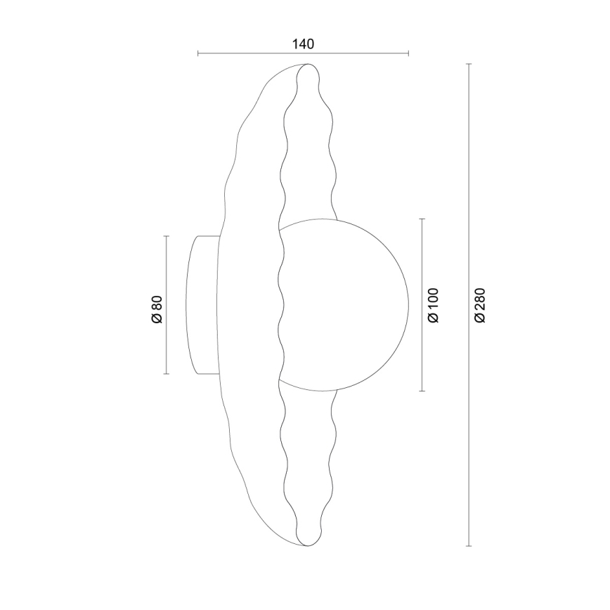 Argon 8933 - Aplică de perete BOLL, 1xG9/6W/230V, albastru