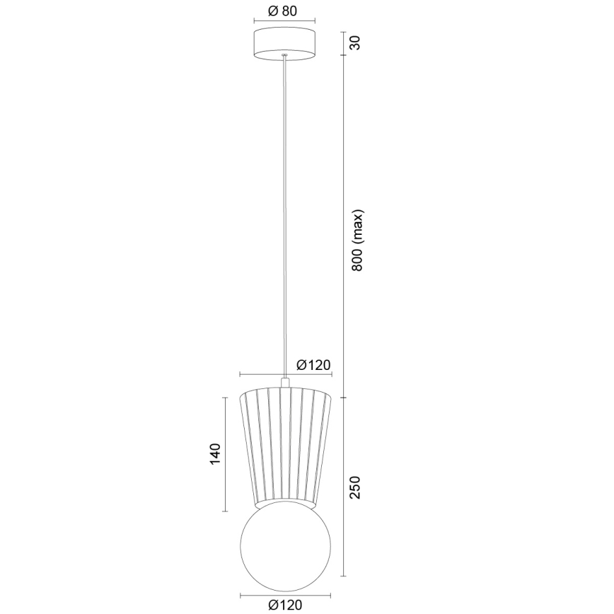 Argon 8952 - Lampă suspendată pentru baie VOLANTE pe cablu, 1xG9/6W/230V, IP44, maro