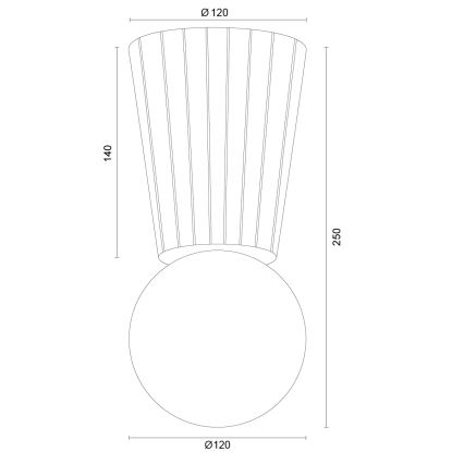 Argon 8974 - Plafonieră de baie VOLANTE 1xG9/6W/230V IP44 Ø 12 cm, maro