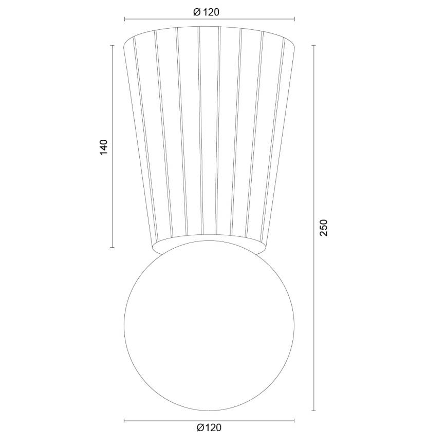 Argon 8974 - Plafonieră de baie VOLANTE 1xG9/6W/230V IP44 Ø 12 cm, maro