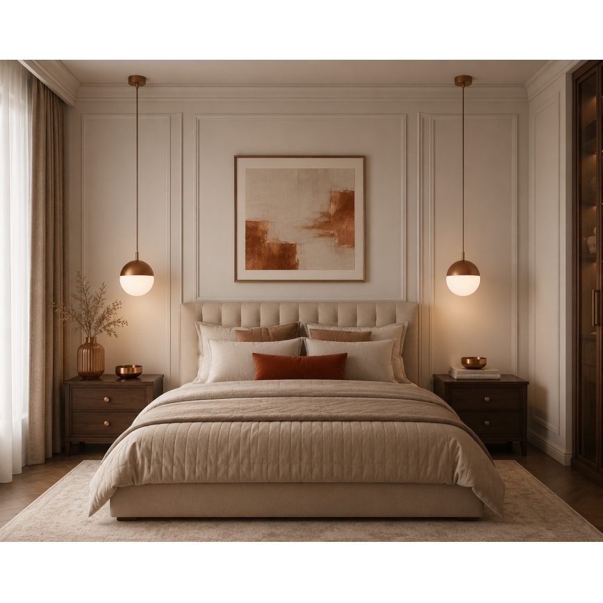 Argon 8998 - Lampă suspendată de exterior LIV, 1x E27 / 15W / 230V, IP44, maro