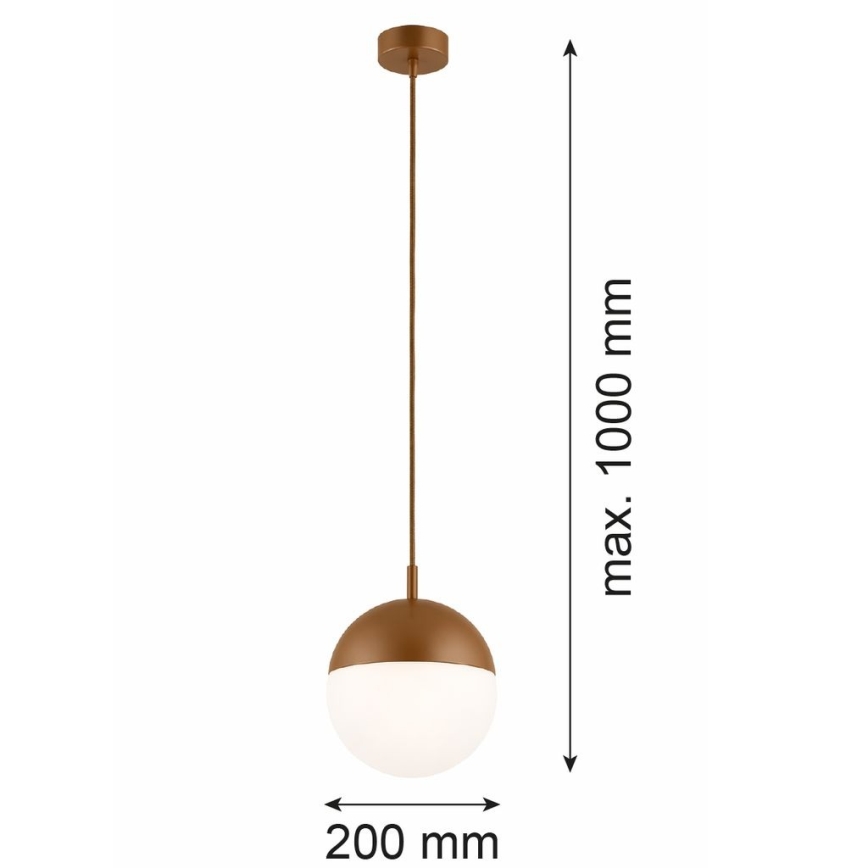 Argon 8998 - Lampă suspendată de exterior LIV, 1x E27 / 15W / 230V, IP44, maro