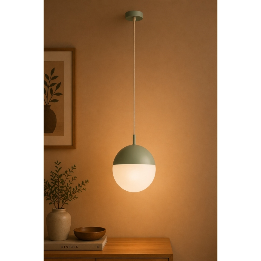 Argon 8999 - Lampă suspendată de exterior pe cablu LIV, 1xE27/15W/230V, IP44, verde