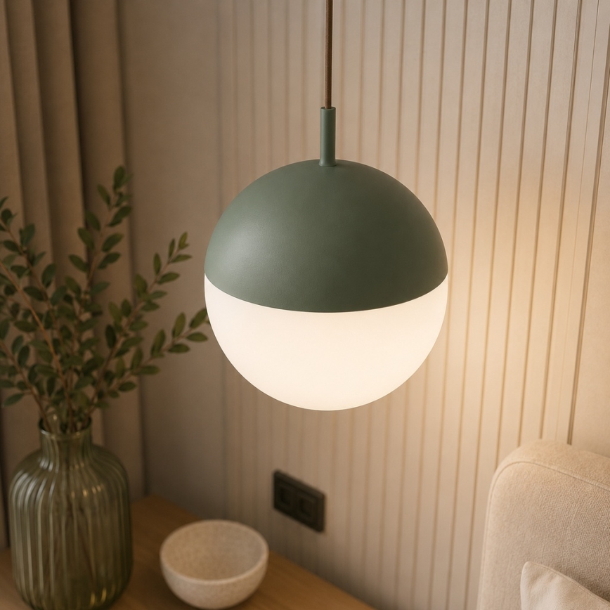 Argon 8999 - Lampă suspendată de exterior pe cablu LIV, 1xE27/15W/230V, IP44, verde