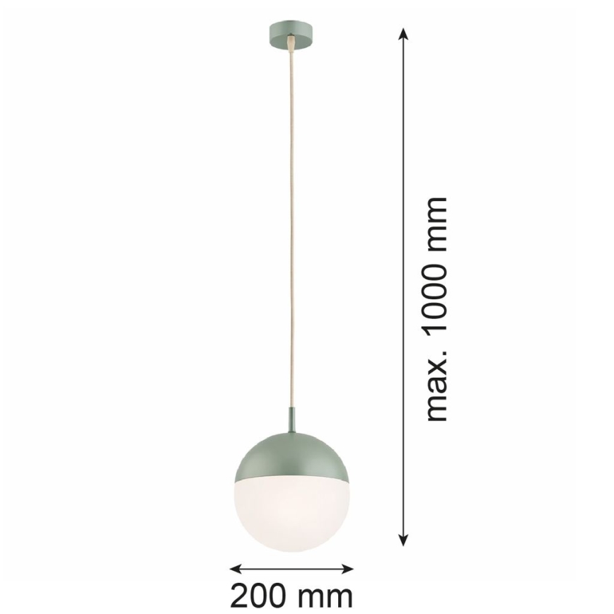 Argon 8999 - Lampă suspendată de exterior pe cablu LIV, 1xE27/15W/230V, IP44, verde