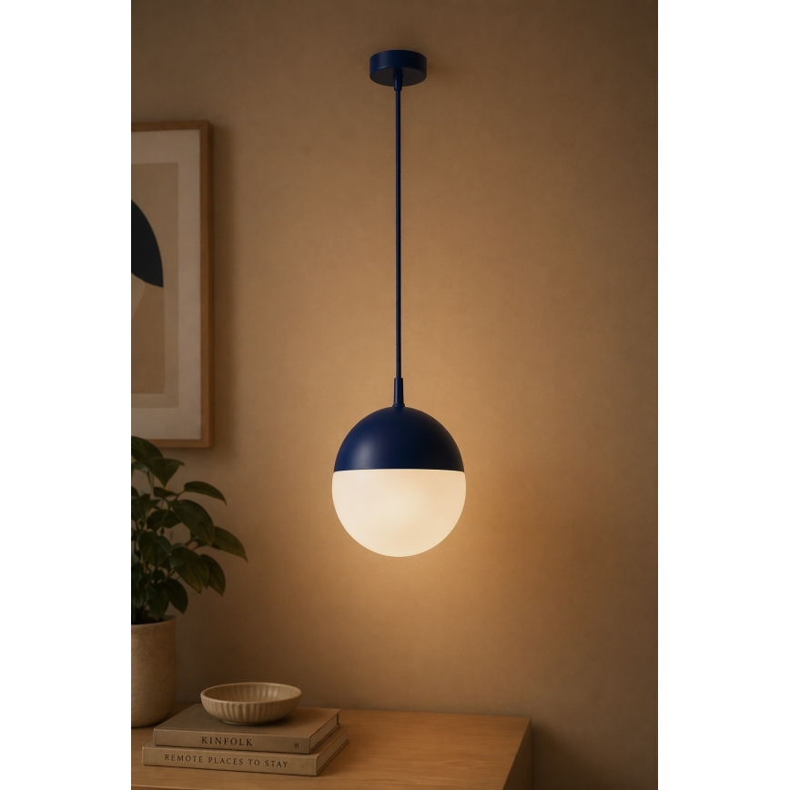 Argon 9000 - Lampă suspendată de exterior pe cablu LIV, 1xE27, 15W, 230V, IP44, albastră