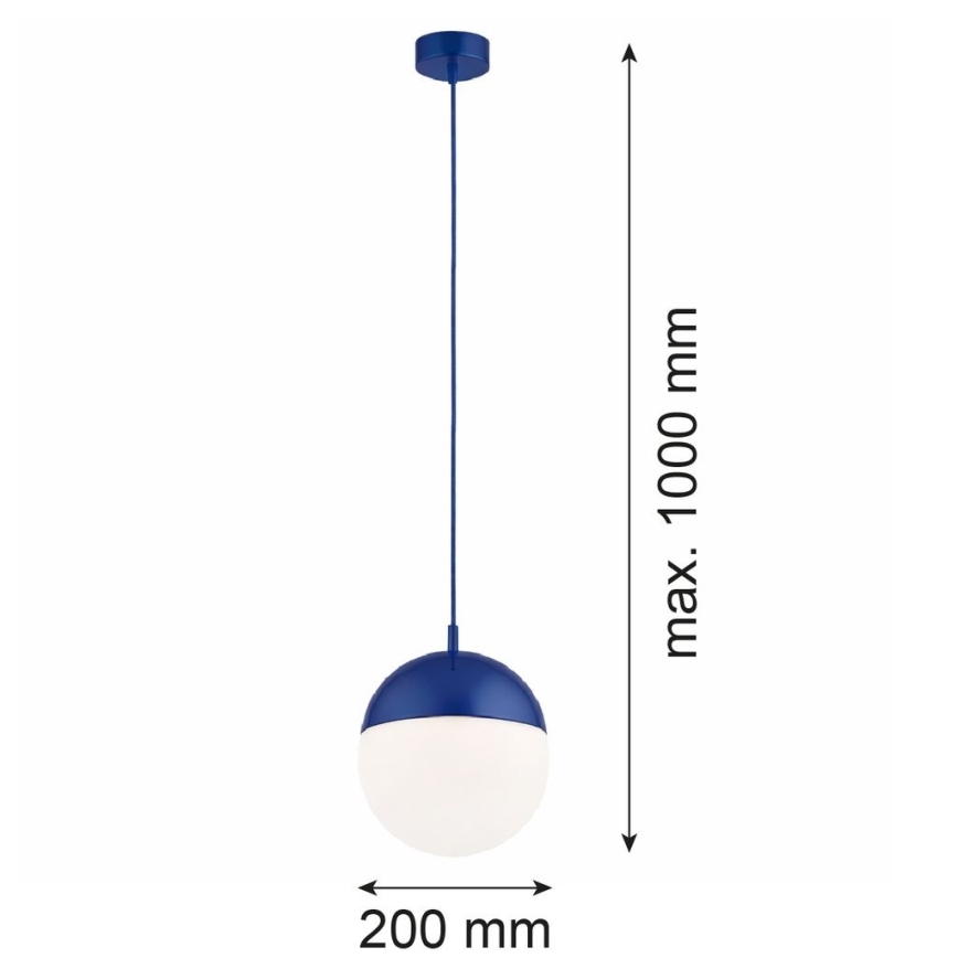 Argon 9000 - Lampă suspendată de exterior pe cablu LIV, 1xE27, 15W, 230V, IP44, albastră