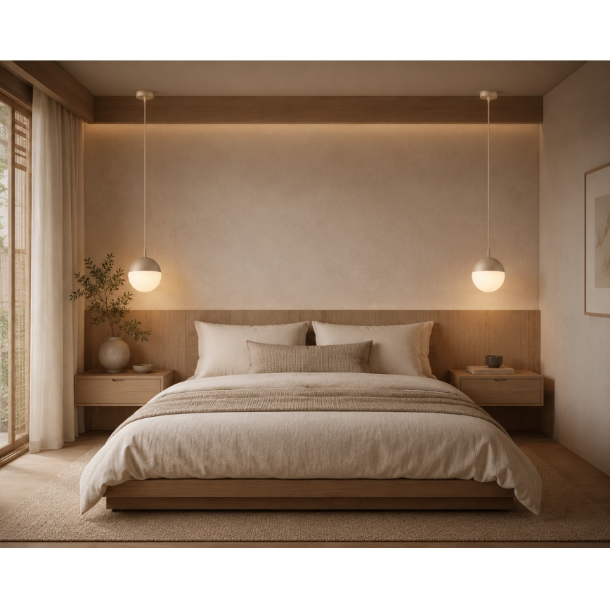 Argon 9001 - Lampă suspendată de exterior pe cablu LIV 1xE27/15W/230V IP44 bej