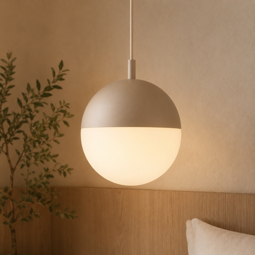 Argon 9001 - Lampă suspendată de exterior pe cablu LIV 1xE27/15W/230V IP44 bej