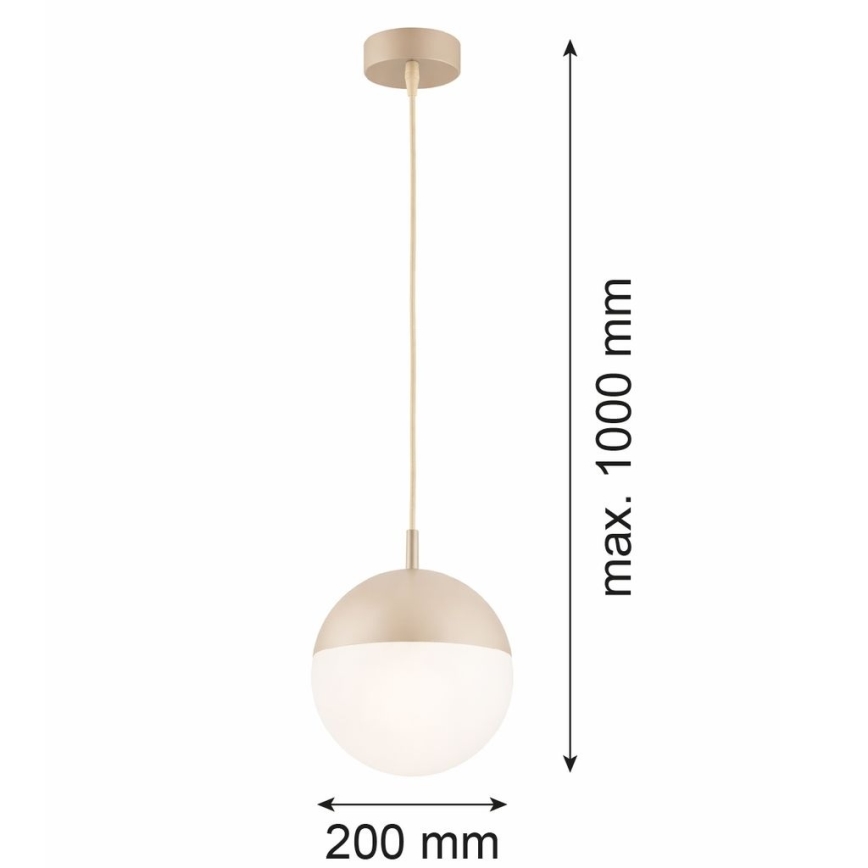 Argon 9001 - Lampă suspendată de exterior pe cablu LIV 1xE27/15W/230V IP44 bej