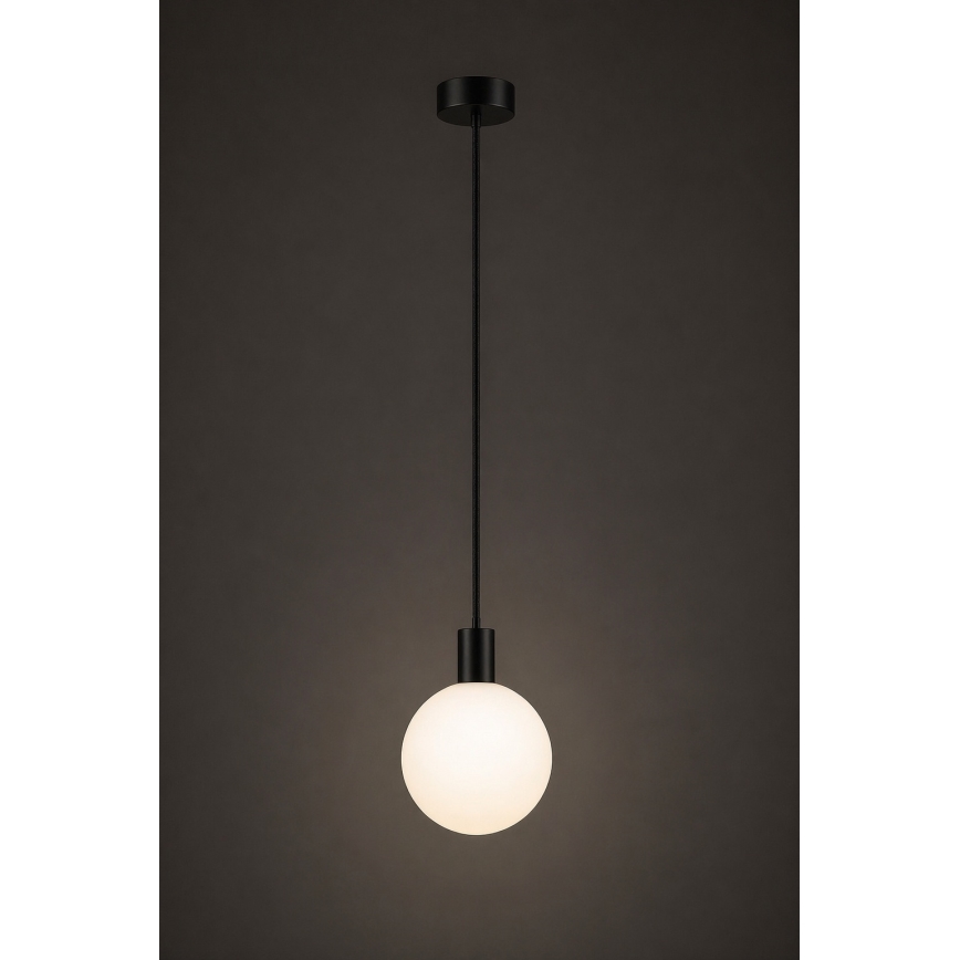 Argon 9005 - Lustră suspendată de exterior pe cablu ORE, 1xG9/6W/230V, IP44, neagră