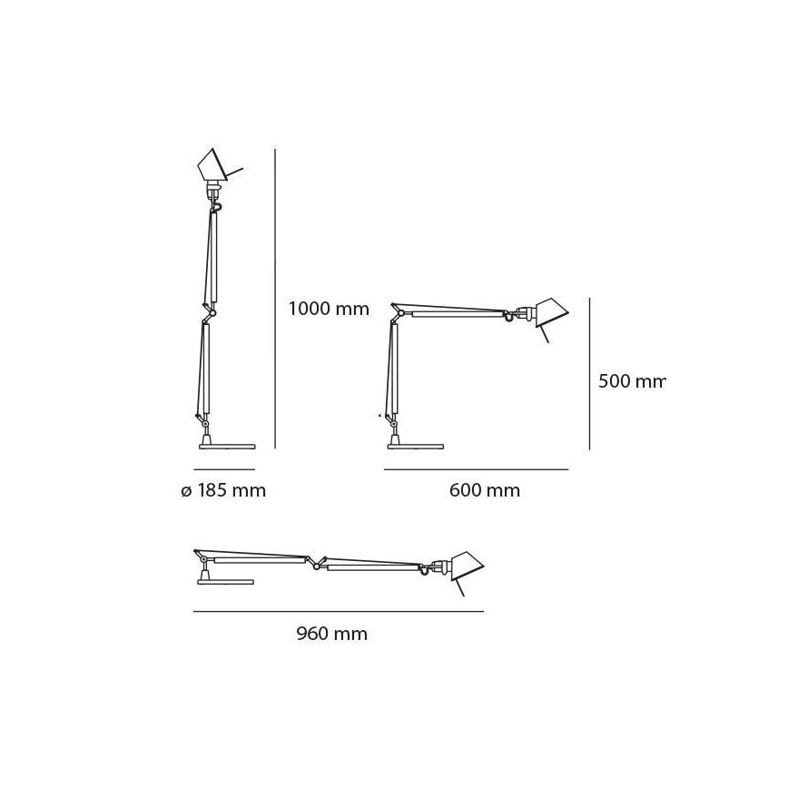 Artemide - LED Lampă de masă dimmabilă TOLOMEO MIDI 1xLED/9W/230V