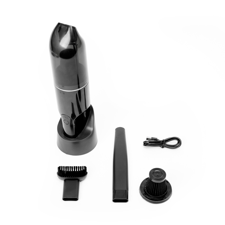 Aspirator portabil pentru mașină, încărcabil, 75W/2000 mAh, negru