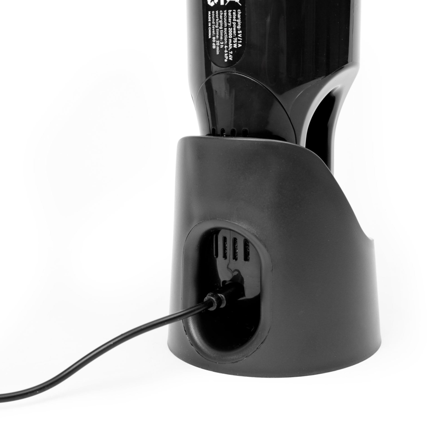 Aspirator portabil pentru mașină, încărcabil, 75W/2000 mAh, negru