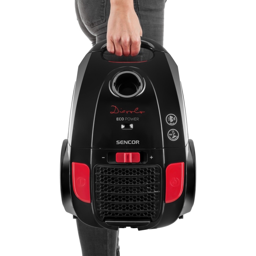 Aspirator cu sac 3 l 700W/230V negru/roșu Sencor