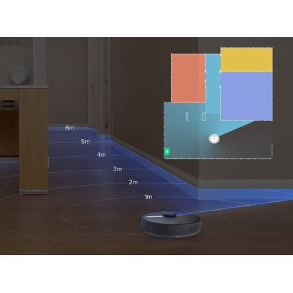 Aspirator inteligent Xiaomi Roborock S6 Pure 58W Wi-Fi negru