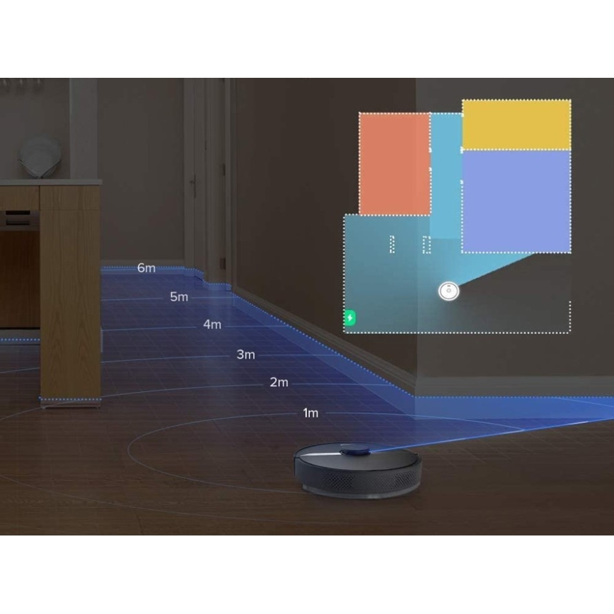 Aspirator inteligent Xiaomi Roborock S6 Pure 58W Wi-Fi negru