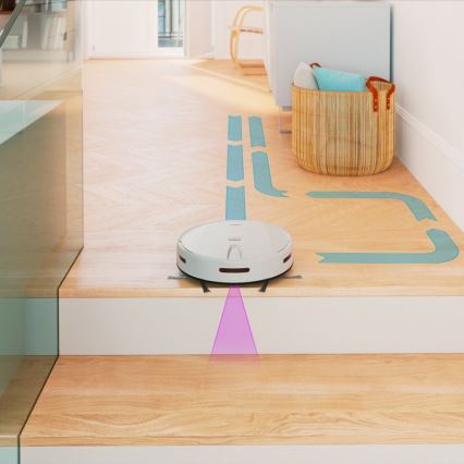 Aspirator robot inteligent 2 în 1 Niceboy ION Charles i4 4400 mAh Wi-Fi alb + telecomandă