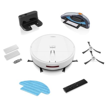 Aspirator robot inteligent 2 în 1 Niceboy ION Charles i4 4400 mAh Wi-Fi alb + telecomandă