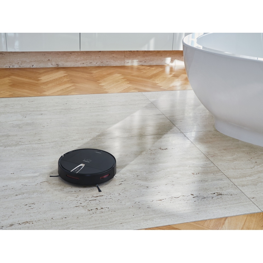 Aspirator robot inteligent 2 în 1 Niceboy ION Charles i4 4400 mAh Wi-Fi negru + telecomandă