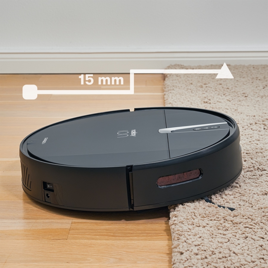 Aspirator robot inteligent 2 în 1 Niceboy ION Charles i4 4400 mAh Wi-Fi negru + telecomandă