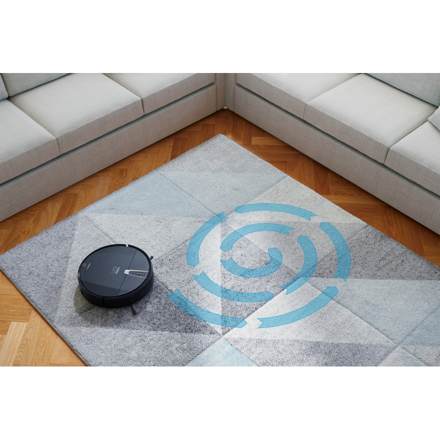 Aspirator robot inteligent 2 în 1 Niceboy ION Charles i4 4400 mAh Wi-Fi negru + telecomandă
