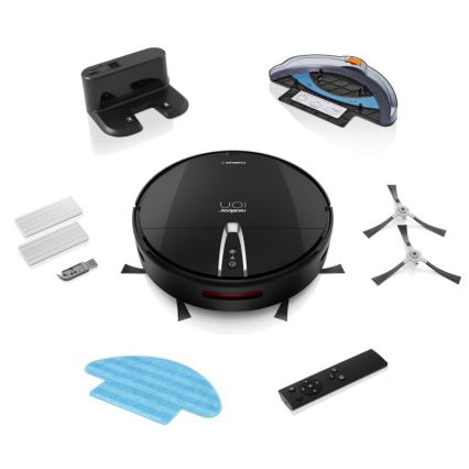 Aspirator robot inteligent 2 în 1 Niceboy ION Charles i4 4400 mAh Wi-Fi negru + telecomandă