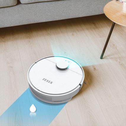 Aspirator robot inteligent TESLA Electronics RoboStar 2 în 1 2550 mAh Wi-Fi alb