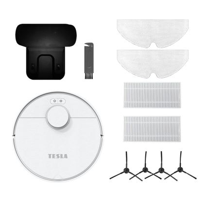 Aspirator robot inteligent TESLA Electronics RoboStar 2 în 1 2550 mAh Wi-Fi alb