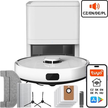 Aspirator robot inteligent TESLA Electronics RoboStar 2 în 1 2600 mAh Wi-Fi alb