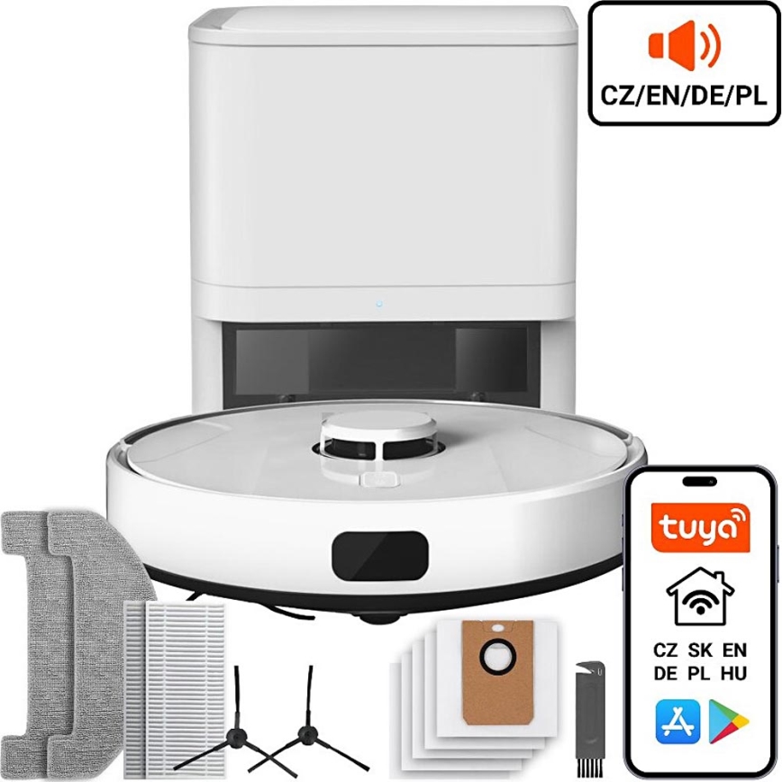 Aspirator robot inteligent TESLA Electronics RoboStar 2 în 1 2600 mAh Wi-Fi alb