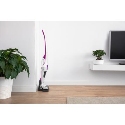 Aspirator vertical 2 în 1 cu perie rotativă electrică 110W/14,8V 2200 mAh alb Sencor