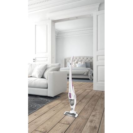 Aspirator vertical 2 în 1 cu perie rotativă electrică 110W/14,8V 2200 mAh alb Sencor