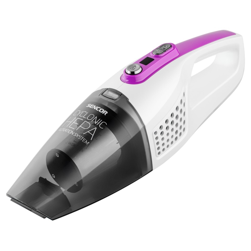 Aspirator vertical 2 în 1 cu perie rotativă electrică 110W/14,8V 2200 mAh alb Sencor