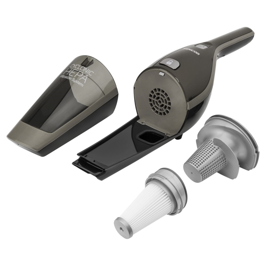 Aspirator vertical 2 în 1 cu perie rotativă electrică 110W/21,6V 2000 mAh gri Sencor