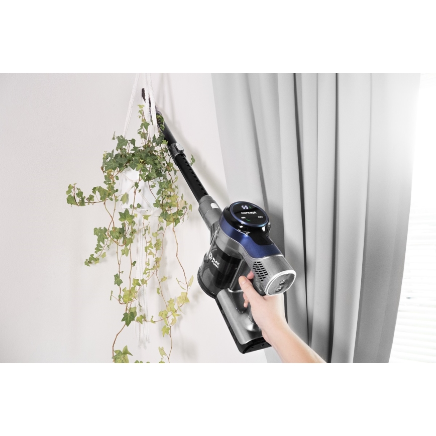 Aspirator vertical de mână 2 în 1 Concept VP6040 ICONIC ANIMAL TELESCOPE 200W/22,2V 2200 mAh albastru