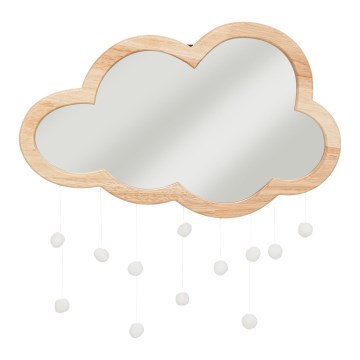 Atmosphera - CLOUD, oglindă de perete pentru copii, 40x36 cm, din lemn de cauciuc