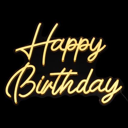Atmosphera - Decorațiune neon LED de perete HAPPY BIRTHDAY LED/5V