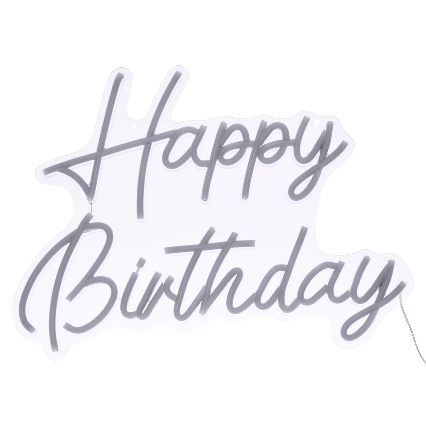 Atmosphera - Decorațiune neon LED de perete HAPPY BIRTHDAY LED/5V