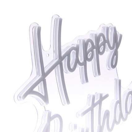 Atmosphera - Decorațiune neon LED de perete HAPPY BIRTHDAY LED/5V