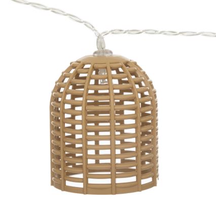 Atmosphera - Ghirlandă solară decorativă cu LED AIA 10xLED 3,35m IP44 alb cald 1500 mAh