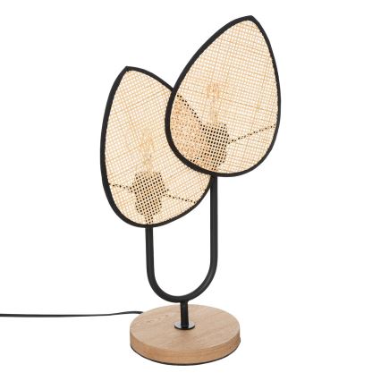 Atmosphera - Lampă de masă OLME din ratan, 2x E27/40W/230V
