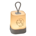 Atmosphera - Lampă de veghe LED reîncărcabilă pentru copii, cu control tactil, RABBIT LED/3,7V 1200 mAh, gri