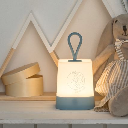 Atmosphera - Lampă de veghe LED reîncărcabilă pentru copii, cu control tactil, RABBIT LED/3,7V 1200 mAh, gri