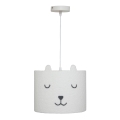 Atmosphera - Lustră pentru copii cu cablu TOXEY 1xE27/25W/230V ursuleț