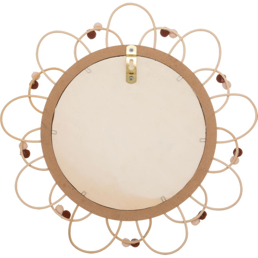 Atmosphera - Oglindă de perete pentru copii CAMPAIN, diam. 38 cm, din ratan