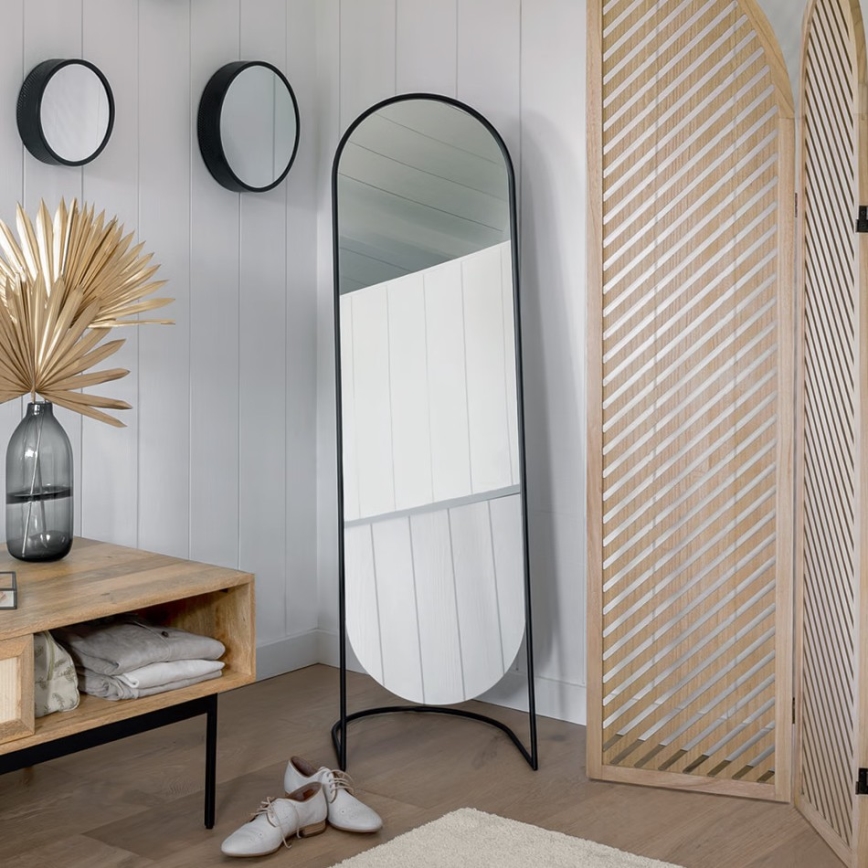 Atmosphera - Oglindă de podea JEF 136x39,5 cm neagră