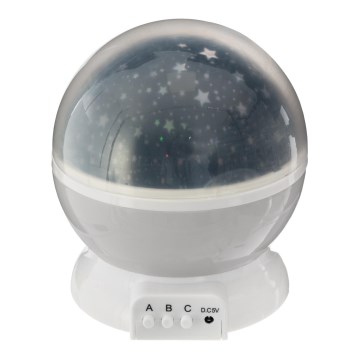 Atmosphera - Proiector LED pentru copii, 3xAA, gri