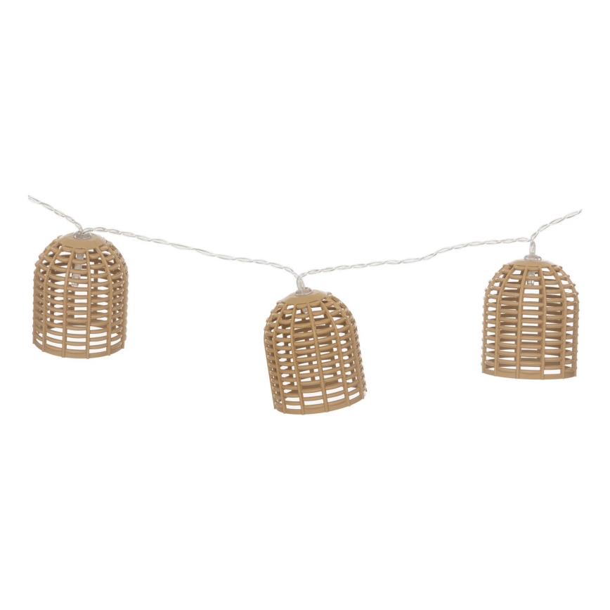 Atmosphera - Șir decorativ solar cu LED AIA 10xLED 3,35m IP44 alb cald 1500 mAh